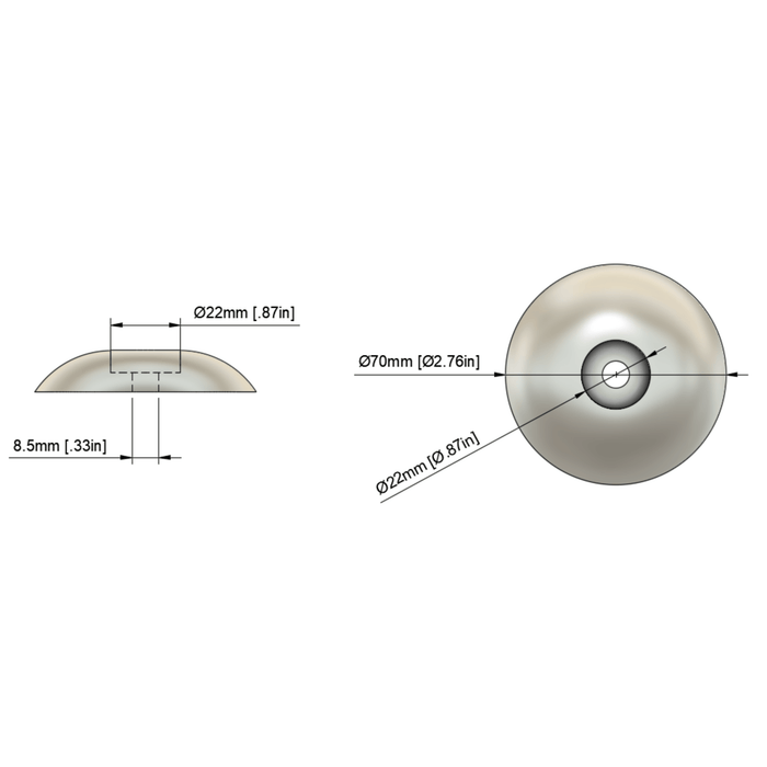 roderanodmagnesium70mm_2.76in 8.5mm/0.33in bolt hole