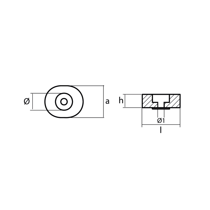 Zincanod Kamewa, 10107701, Jet FF375s - FF550, Hydrojet