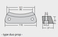 Ritning på Zinkanod Volvo Penta, motoranod, VP3588745, R800735, 0.473KG - AnodeFactory