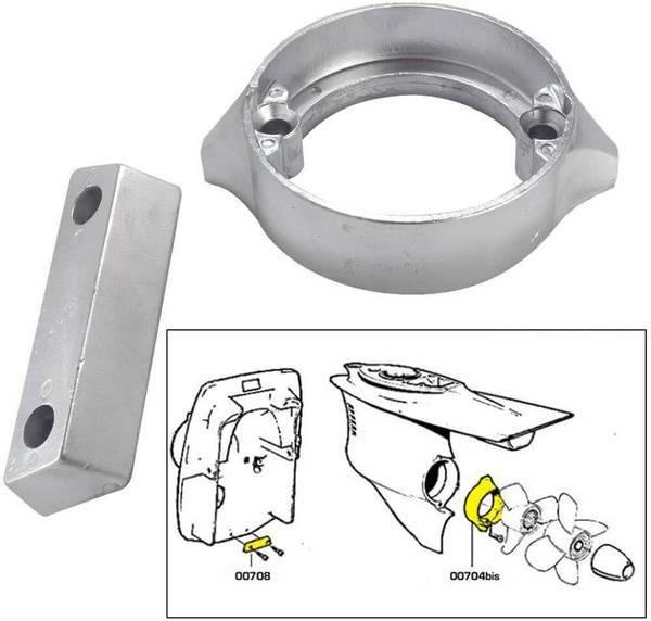 Magnesiumanod Volvo kit 290 Duo Prop, inkl skruv - AnodeFactory