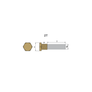 Zinkanod Caterpillar, motor, pencil anod komplett med mässingsplugg th.3/8''GAS(bspt) - AnodeFactory