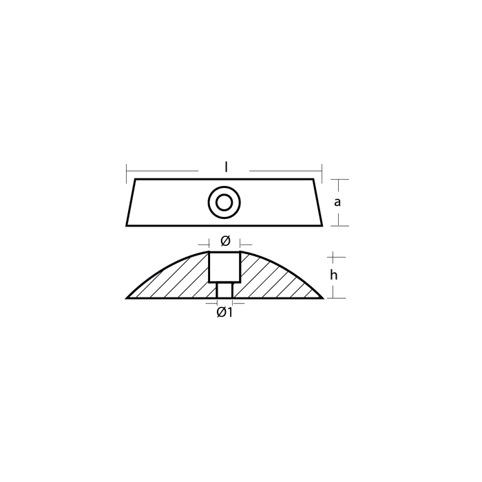 Aluminiumanod Volvo Penta SD 110-120, motoranod, VP 852018, 0.05KG - AnodeFactory