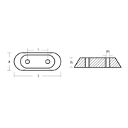 Aluminiumanod Johnson-Evinrude Transom Bracket 2-150, 173029-123009-327606 - AnodeFactory