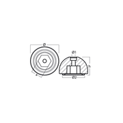 Quick propeller nut anod för BTQ185, Orginalkod: TQ18500, T03606